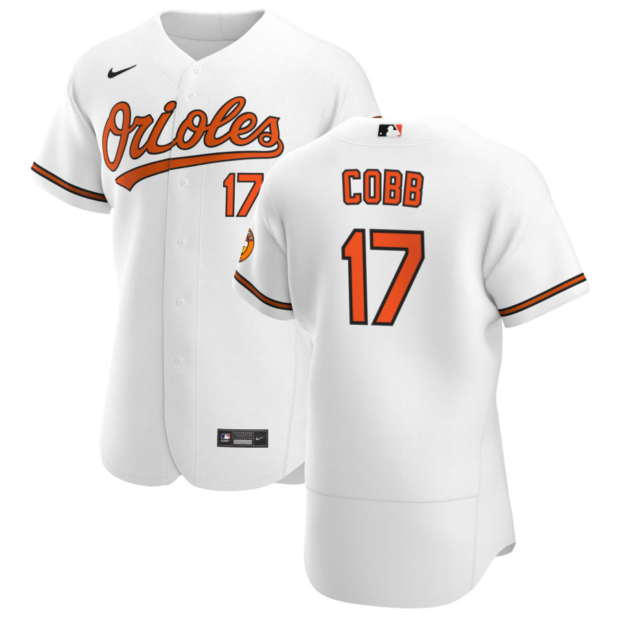 Baltimore Orioles #17 Alex Cobb Men Nike White Home 2020 Authentic Player MLB Jersey->carolina panthers->NFL Jersey